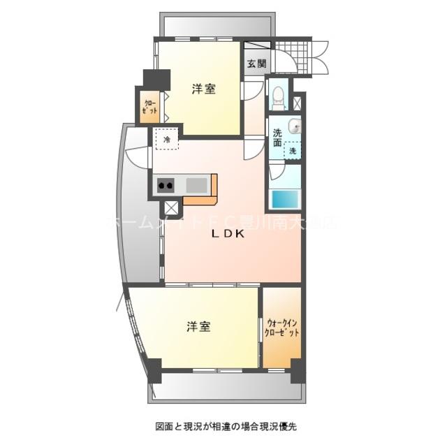 ピーノトキワ(1LDK/4階)の間取り写真