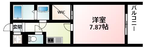 フォレステージュ江坂公園(1K/9階)の間取り写真