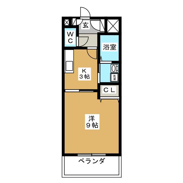 キチーム津田沼(1K/5階)の間取り写真