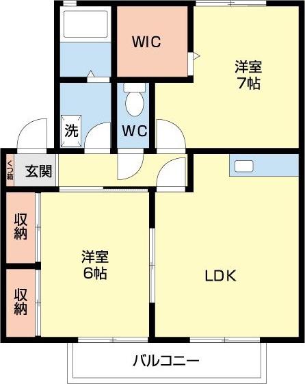 LE-COUPLE(2LDK/2階)の間取り写真