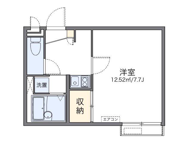 レオパレス中割(1K/2階)の間取り写真