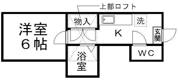 シャインスイック(1K/1階)の間取り写真