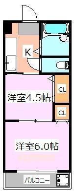 正太駒込マンション(2K/10階)の間取り写真