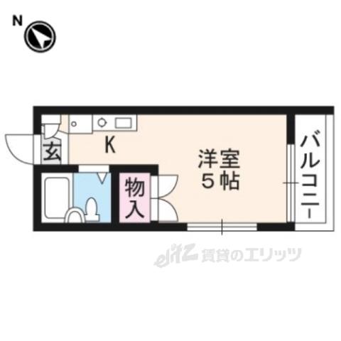 レオパレスドルフィン(1K/1階)の間取り写真