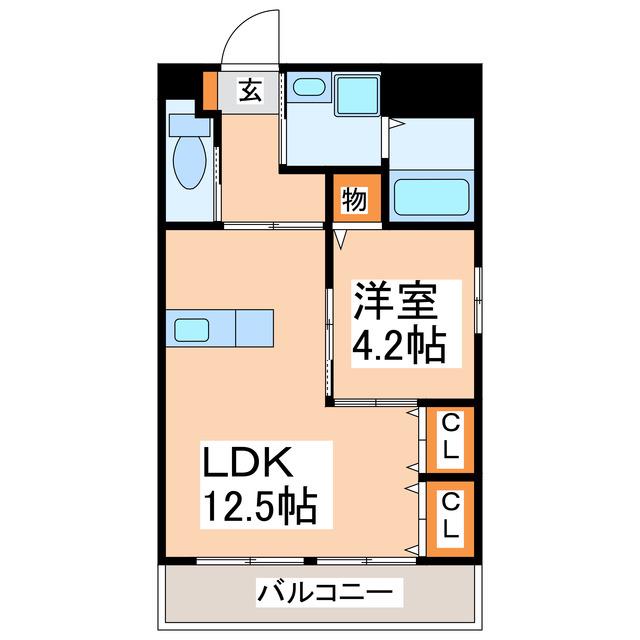 ライフサポートマンション彩(1LDK/3階)の間取り写真