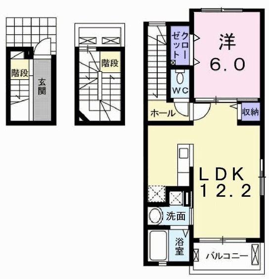 アネックス(1LDK/3階)の間取り写真