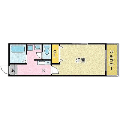 アイファースト緑橋(1K/6階)の間取り写真