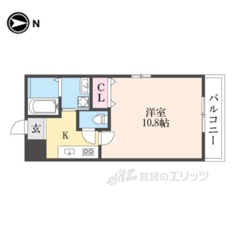 フジパレス小阪Ⅱ番館(1K/3階)の間取り写真