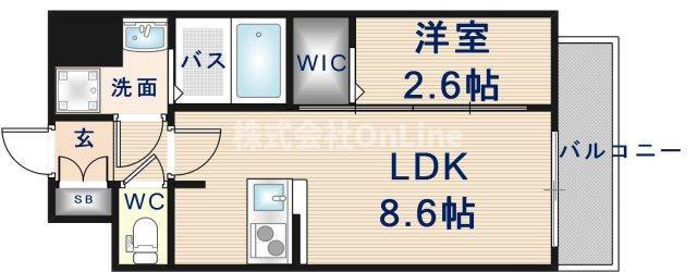 ファステート東大阪アダマス(1LDK/2階)の間取り写真