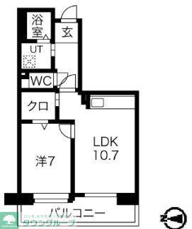 アクティ目黒駅前2号棟 2(1LDK/3階)の間取り写真