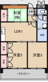 第2ユーロハイツ東豊中(3LDK/5階)の間取り写真
