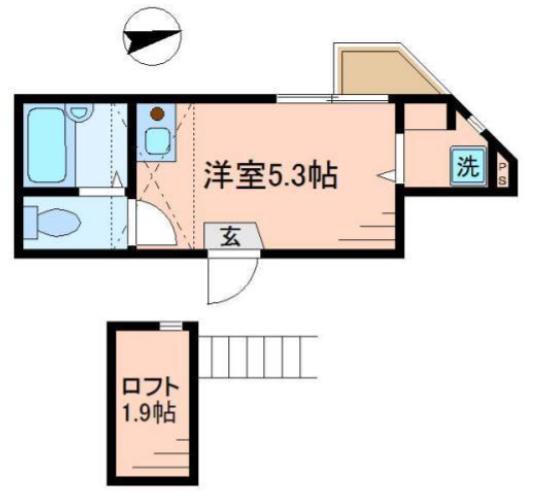 ラフィネ南千住(ワンルーム/3階)の間取り写真