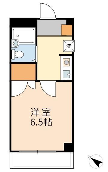 フレグラントY&Y(1K/1階)の間取り写真