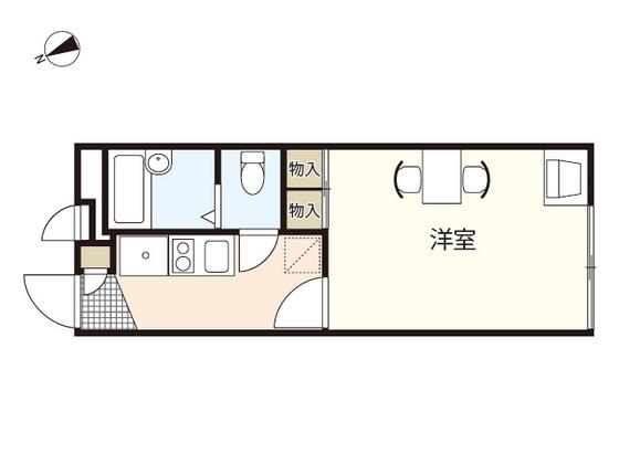 レオパレス江波東一丁目(1K/2階)の間取り写真