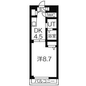 ESPOIR2(1DK/1階)の間取り写真