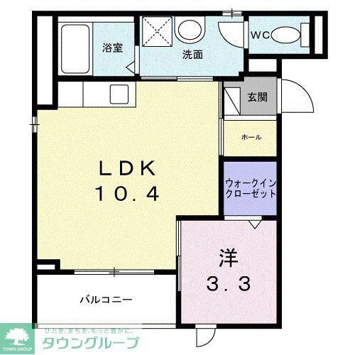 リラヴェール日吉(1LDK/2階)の間取り写真