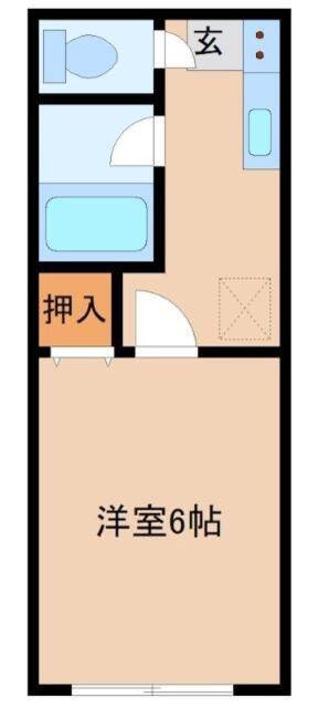 ハイム田原(1K/1階)の間取り写真