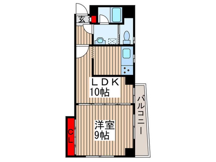 マルイチ宮原駅前プラザ(1LDK/6階)の間取り写真