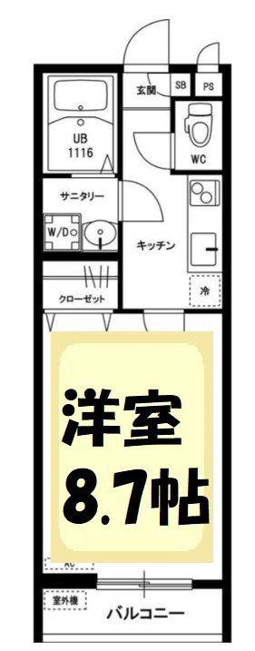 クイーンフラワー(1K/1階)の間取り写真