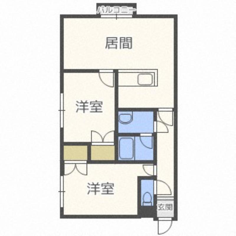 アドバンス南沢(2LDK/2階)の間取り写真