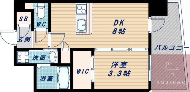 セレニテ江坂ルフレ(1DK/4階)の間取り写真