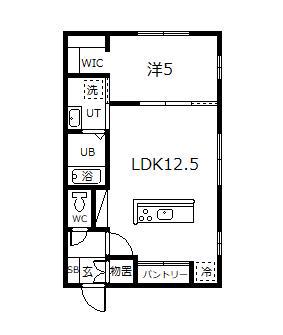 NORFINO AKEBONOI(1LDK/2階)の間取り写真