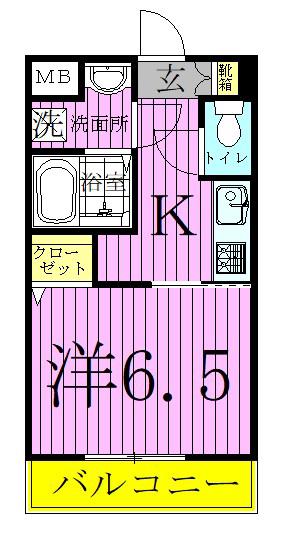 B CASA VERDE ビーカーサ ヴェルデ(1K/1階)の間取り写真