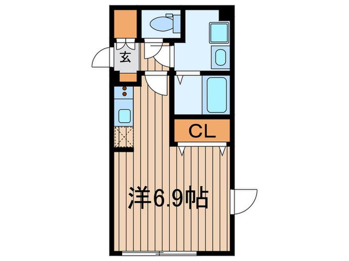 COEUR BLANC 大井町 ANNEX(ワンルーム/2階)の間取り写真