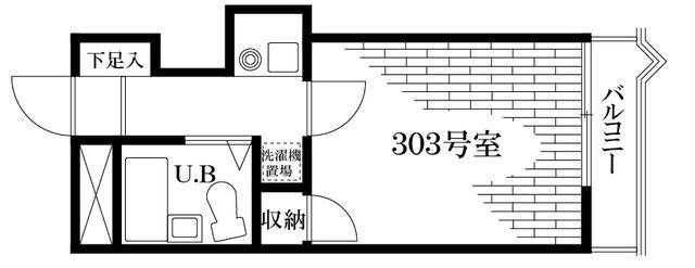 NOB横浜(ワンルーム/3階)の間取り写真