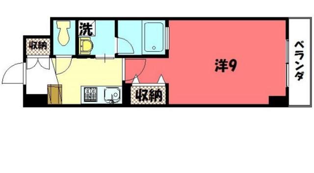 ラ・テール北白川(1K/5階)の間取り写真