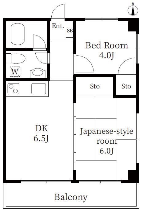 メゾン大石(2DK/3階)の間取り写真