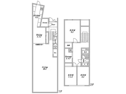 目白セクエンツァ(3SLDK/1階)の間取り写真
