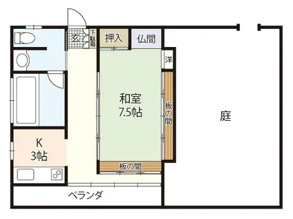 メゾン大須賀(1K/12階)の間取り写真