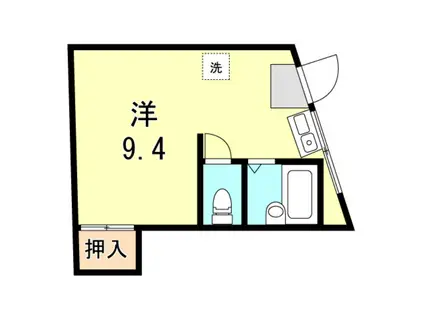 ノベラ篠原北町(ワンルーム/4階)の間取り写真