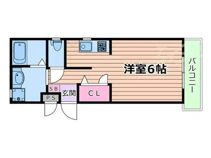 COMHOUSEII(ワンルーム/1階)の間取り写真