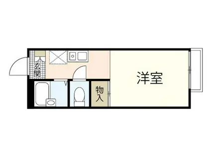 プロムナード旭川(ワンルーム/1階)の間取り写真