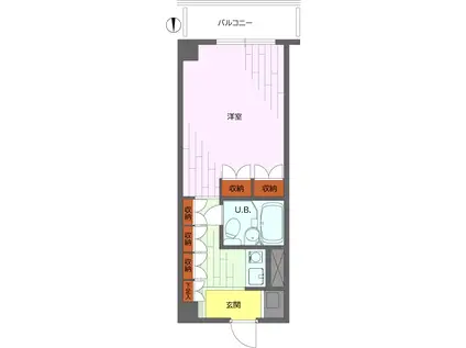 グランドメゾン新宿御苑(ワンルーム/7階)の間取り写真