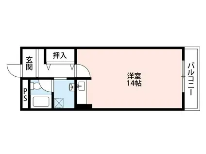 エイト摂津(ワンルーム/5階)の間取り写真