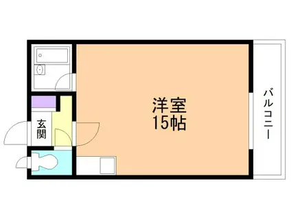 FKマンション(ワンルーム/3階)の間取り写真