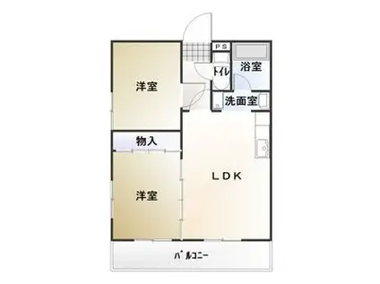 グリーン西山(2LDK/3階)の間取り写真