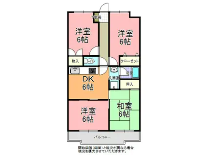 末広マンション(3LDK/7階)の間取り写真