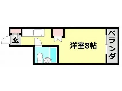 サンシャイン舟入5(1K/10階)の間取り写真