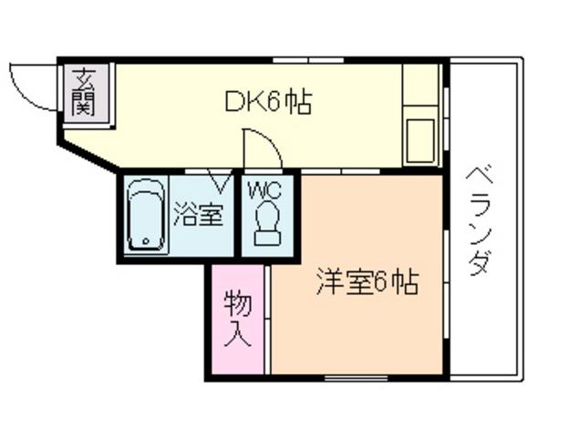 メゾン入江(1DK/3階)の間取り写真