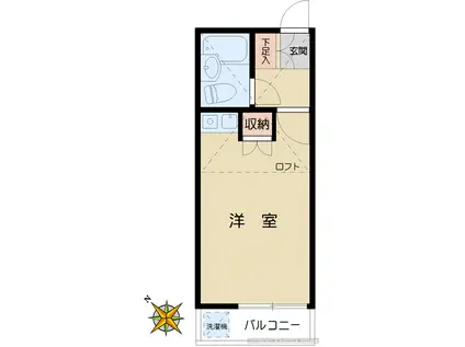 シティコート神楽坂(ワンルーム/2階)の間取り写真