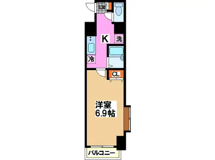 ロリエ笹塚(1K/10階)の間取り写真