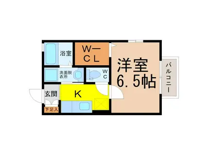 ナスキーふくじゅ(1K/2階)の間取り写真