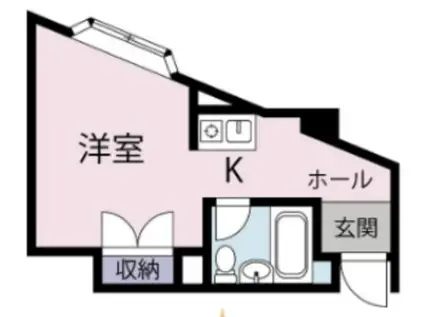 クロノス橋本(ワンルーム/1階)の間取り写真