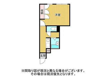 ゴールドレジデンス石田(ワンルーム/1階)の間取り写真