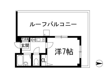 エルロン21(1K/4階)の間取り写真