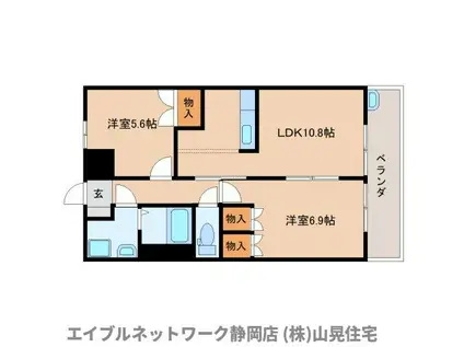 フローリッシュ(2LDK/1階)の間取り写真